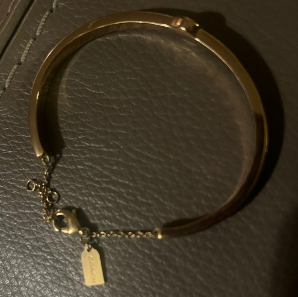 Coach Open Circle Pave Bracelet Bangle